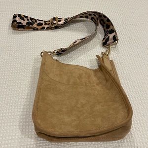 Ah Dorned suede crossbody w camouflage strap